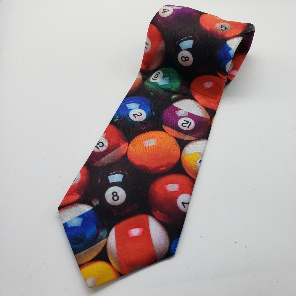 Vintage Ralph Marlin Billiards Men's Necktie